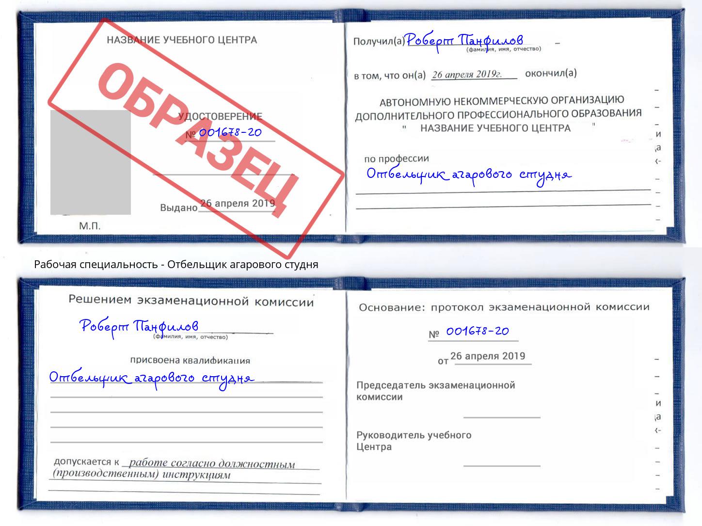 Отбельщик агарового студня Надым