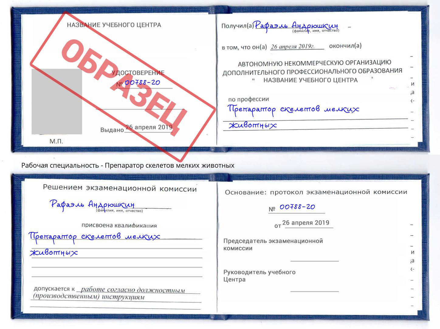 Препаратор скелетов мелких животных Надым